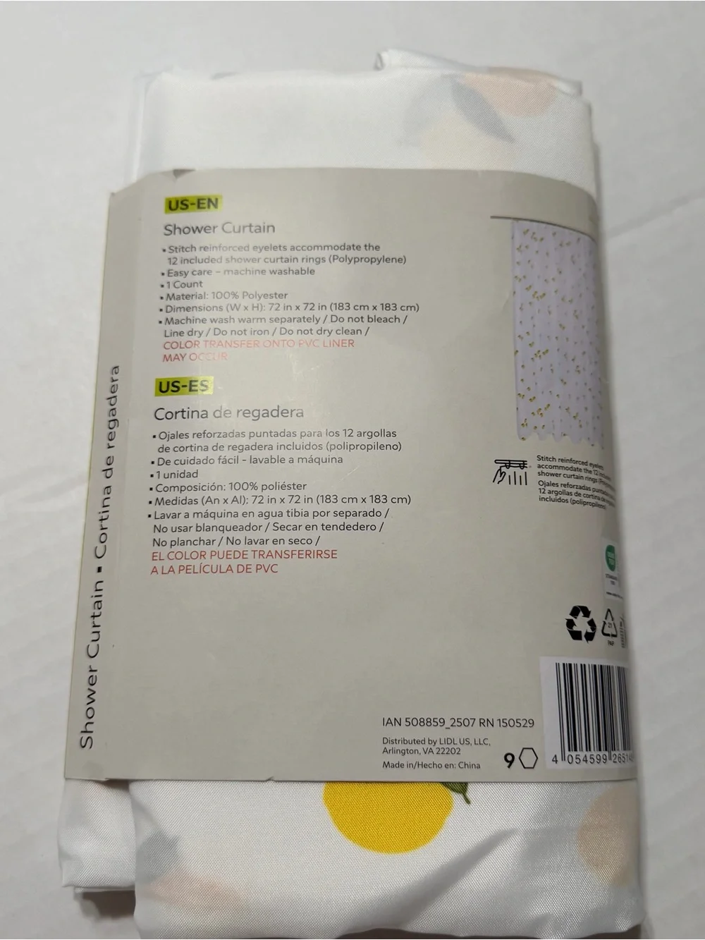 Livarno shower curtain